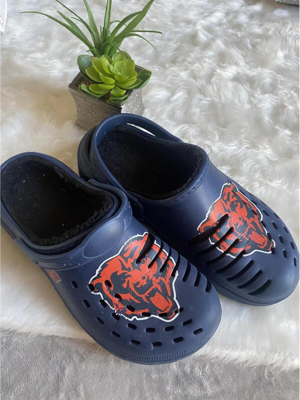 Foco Chicago Bears Navy Blue Clog Shoes Size Small (7-8)